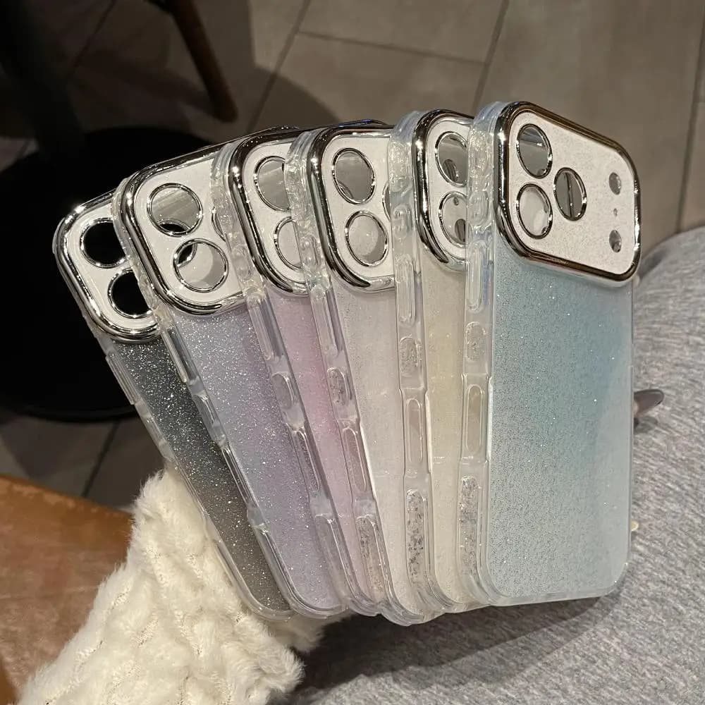 Fashion Sparkling Phone Case for iPhone 13 14 15 16 17 Pro Max with Protective Cover