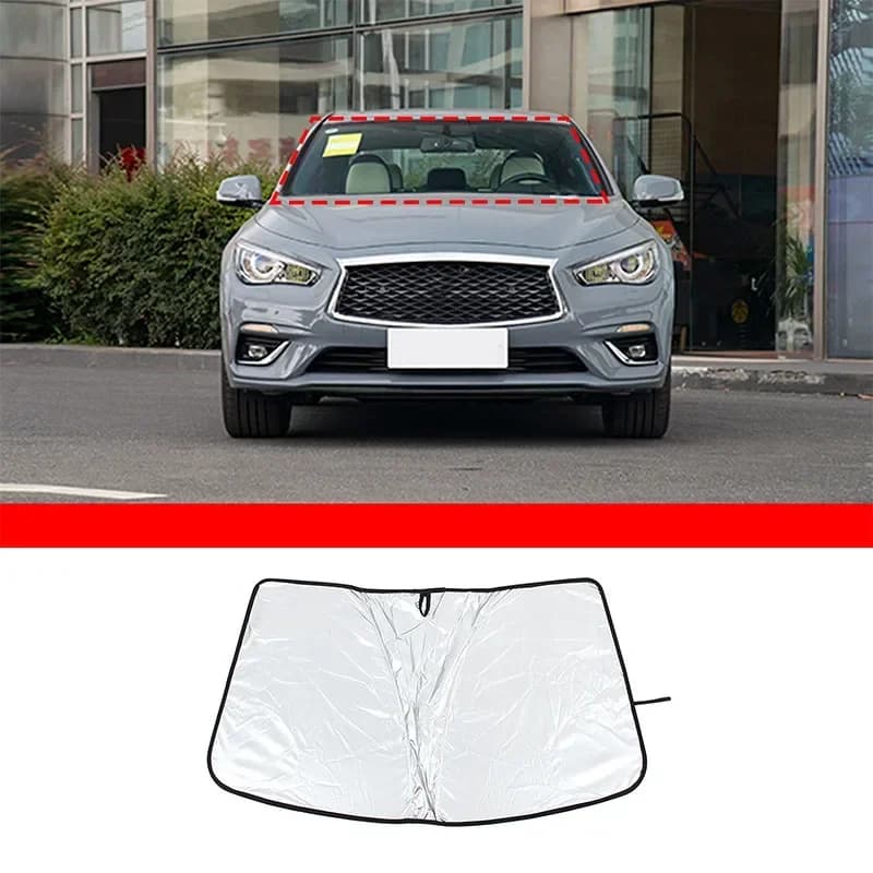 For Infiniti Q50L 2017-2023 Car Styling Car Front Windshield Anti-UV Sun Protection Mat Car Protection Accessories