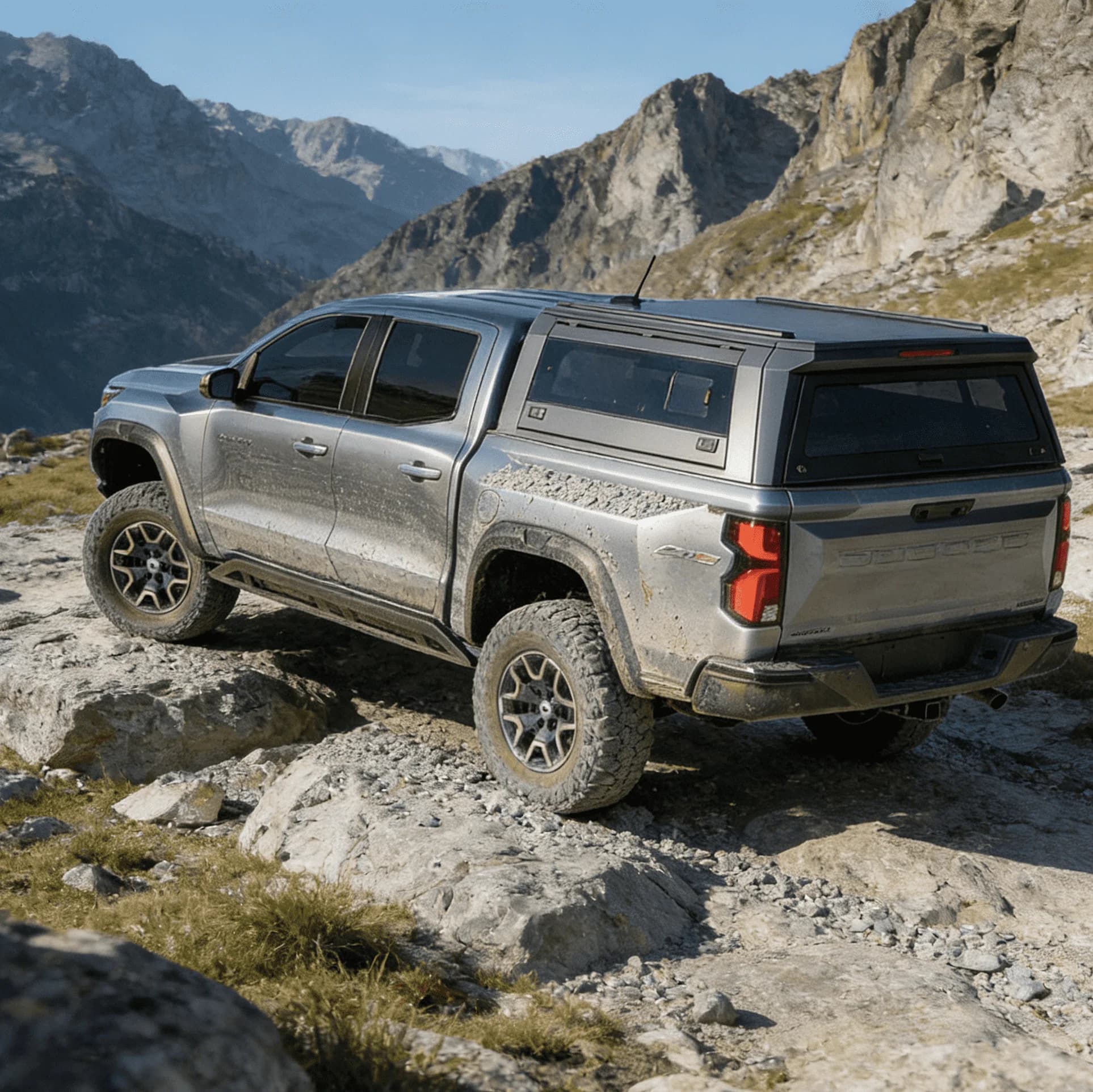 CE Certified Work Pickup Cap Lightweight Anti Theft Topper Canopy for Colorado & Sierra (Flatbed + Pedal)