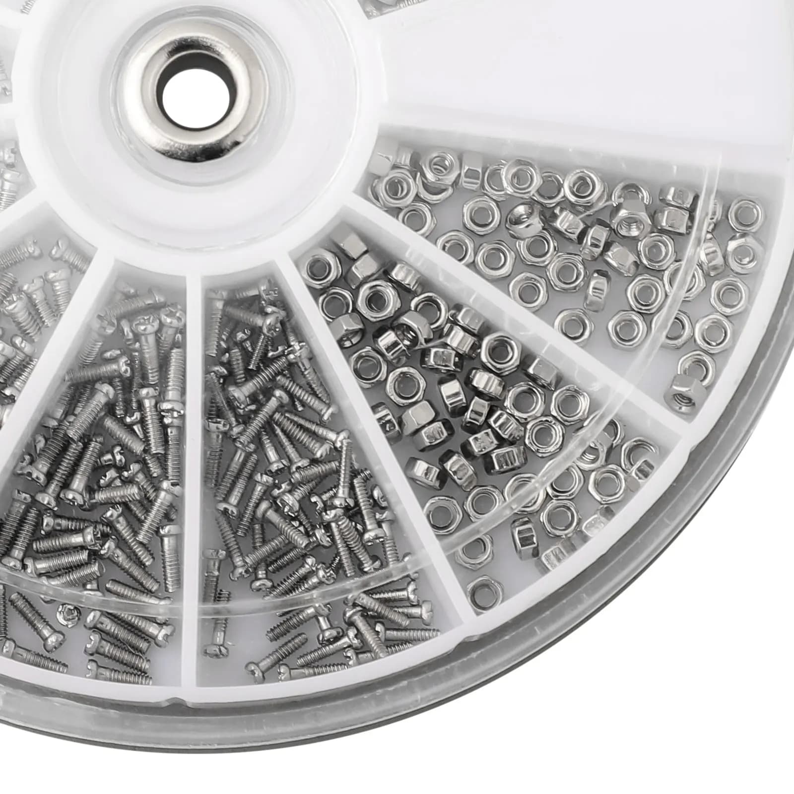 Small Parts Repair Kit 600 Stainless Steel Screws and Nuts M1 M1.2 M1.4 M1.6 for Watchmakers Opticians and Tech Technicians