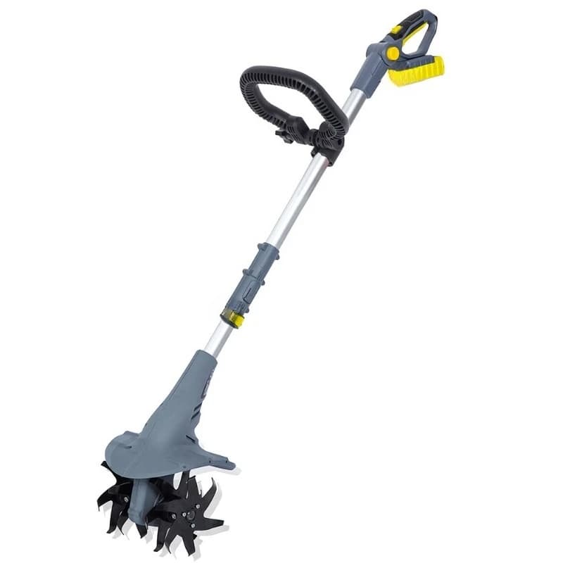 Handheld Lithium Battery Micro-tiller, Scarifier, Agricultural Tiller, Small Hoe Rotary Tiller (bare Metal)