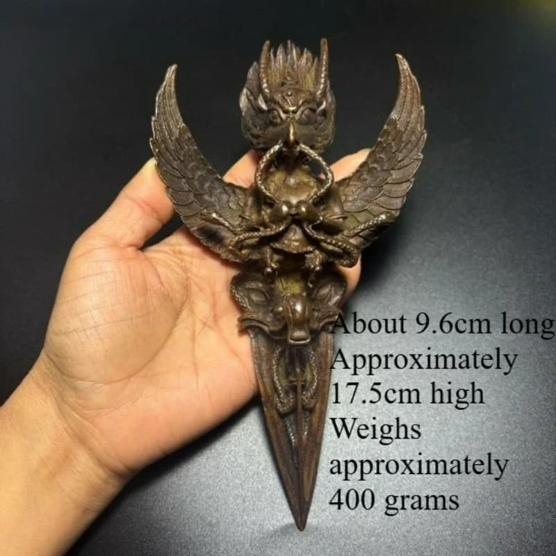 Antique Tibetan Dharma Protector Dapeng Garuda Wisdom Vajra Ornaments Home Ornaments Feng Shui Decorations Crafts Gifts