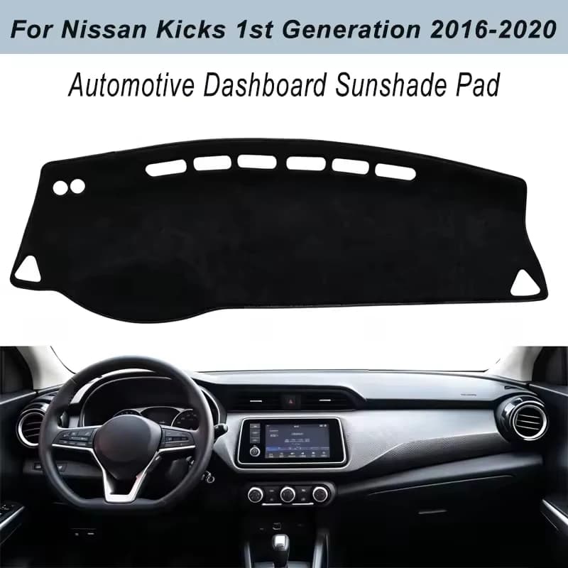 Dashboard Cover Dash Mat For Nissan Kicks P15 1st Generation 2016-2020 Anti-Glare Non-Slip Sun Shade Interior Protector