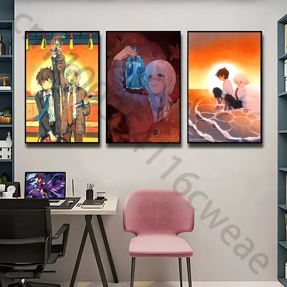 Anime S-Saihate Station Wall Art Poster Print Wall Decor for Living Room Bedroom Home Decoration