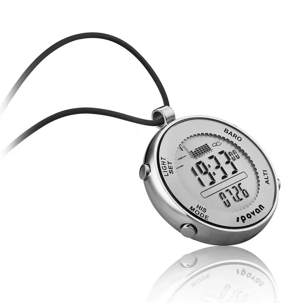 Waterproof Digital Fishing Barometer Unisex Pocket Watch Suitable for Climbing Running and Other Outdoor Sports