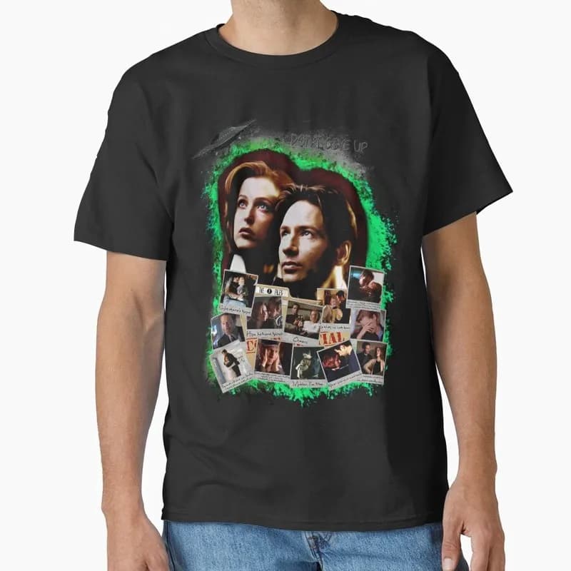 Trust No One Retro Sci fi tv series The X Files Gift t shirt 1104 Retro Alien movie Graphic clothes All size tops S-6XL