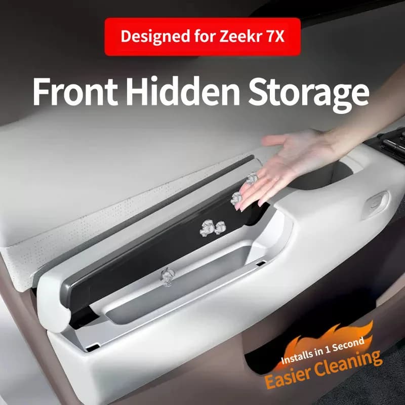 For ZEEKR 7X 2025 2026 Door Silicone Storage Box Hidden Storage Box Armrest Storage Door Storage Car Accessories on the Car