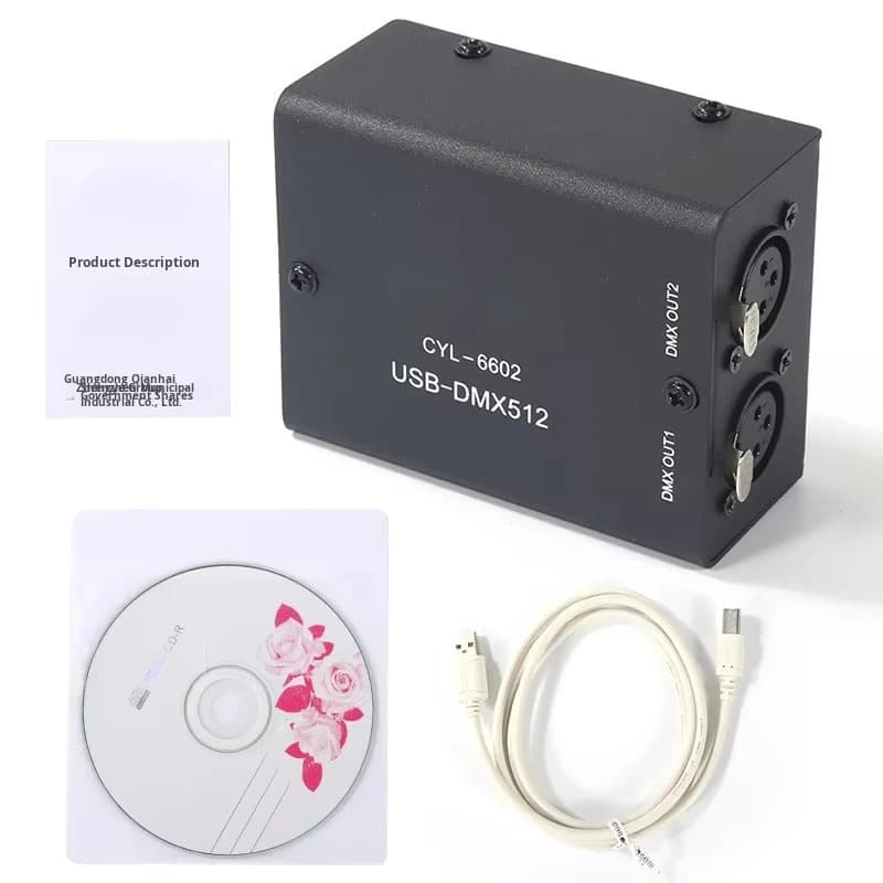 USB DMX512 High-Speed Controller HT Custom Hardware for Music & Light Sync Shows Computer Software Controlled Lighting