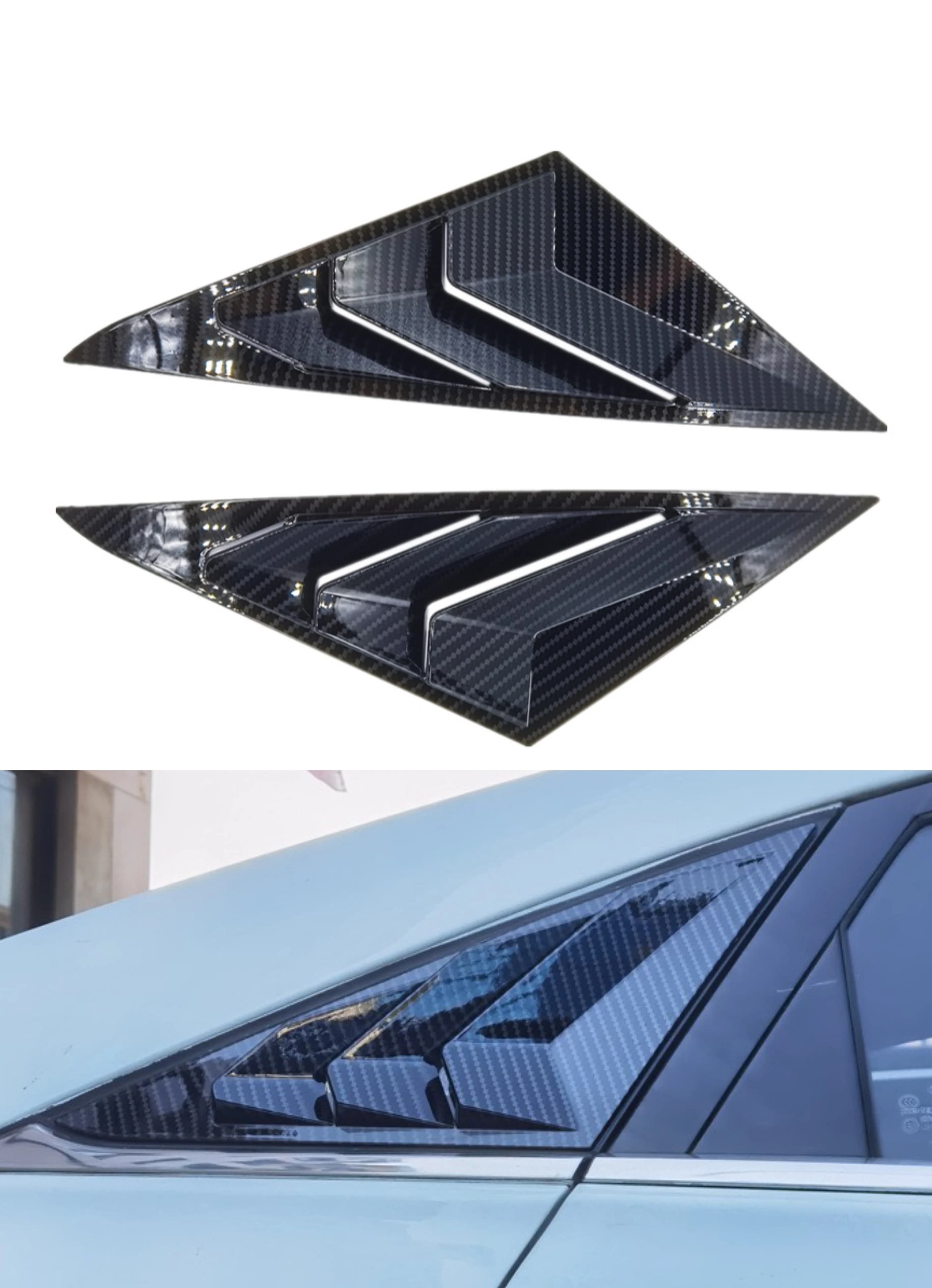 Fit For Hyundai Sonata 2011 2012 2013 2014  2015 Car Rear Louver Window Side Shutter Cover Trim Sticker Vent Scoop ABS