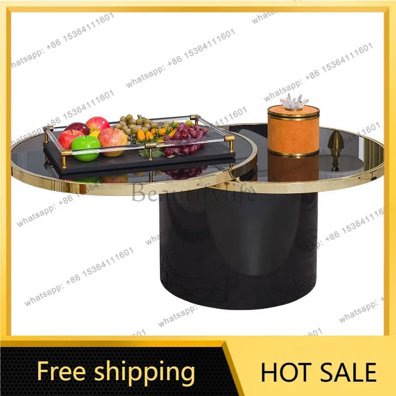 LS simple modern creative minimalist personality movable light luxury art style small apartment tea table