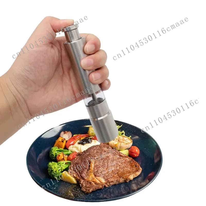 Kitchen Accessories Picnic Thumb Stainless Steel 18/10 Grinder Single Hand Dynamic Pressure Salt Pepper Herb Grinder