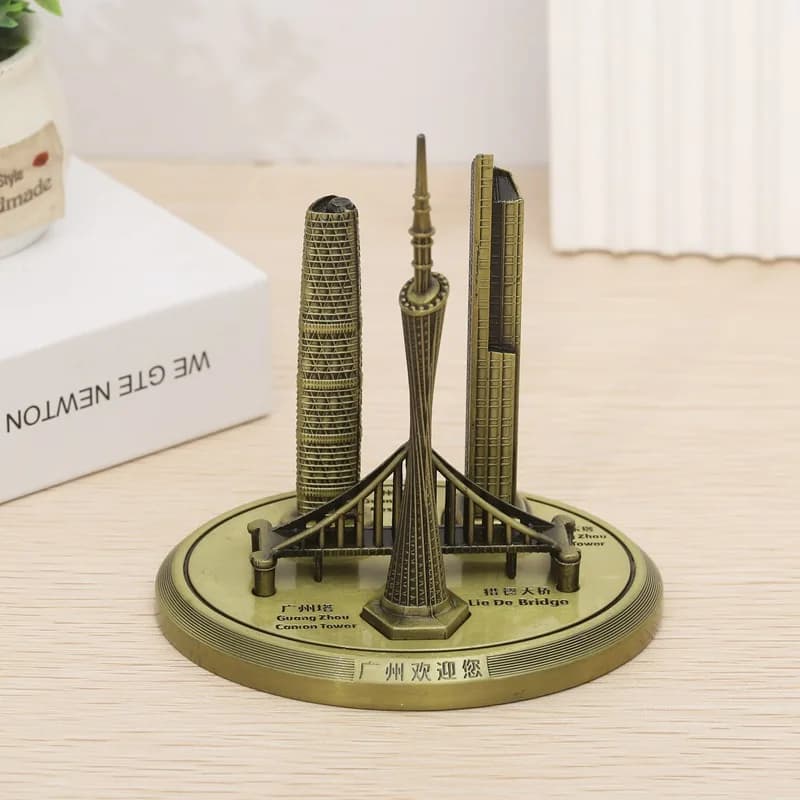 Guangzhou Landmark Office Desktop Ornaments Crafts China Travel Souvenirs Figurines Home Decoration House Model Festive Gift