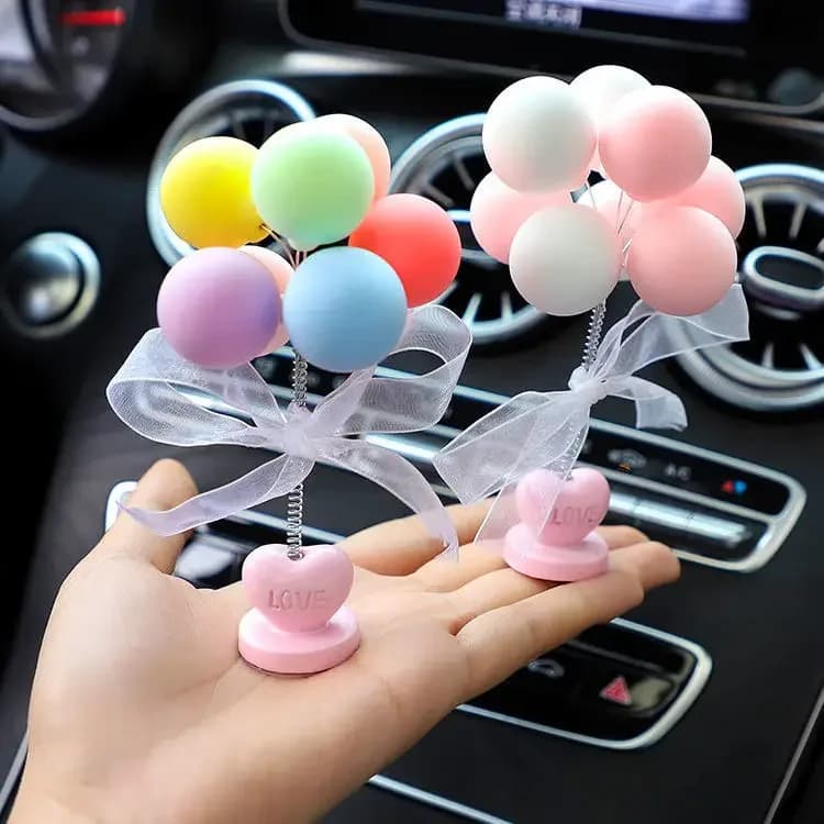 Car Ornaments Car Confession Balloon Internet Celebrity Girls Cute Creative Balloon Ornaments Center Console Car Decoration