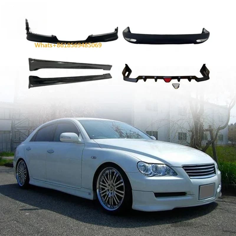 Factory Direct ABS Material  Reiz Mark X 2005-2009 Car Bodykit Car Bumper Front Lip Rear Lip Side Skirts