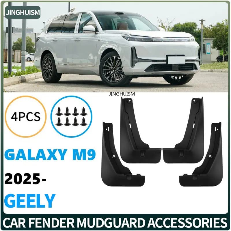 For Geely Galaxy M9 2025 Fender Mud Flaps Automotive Accessories Custom Mudguards Black Vehicle Exterior Decor Modification