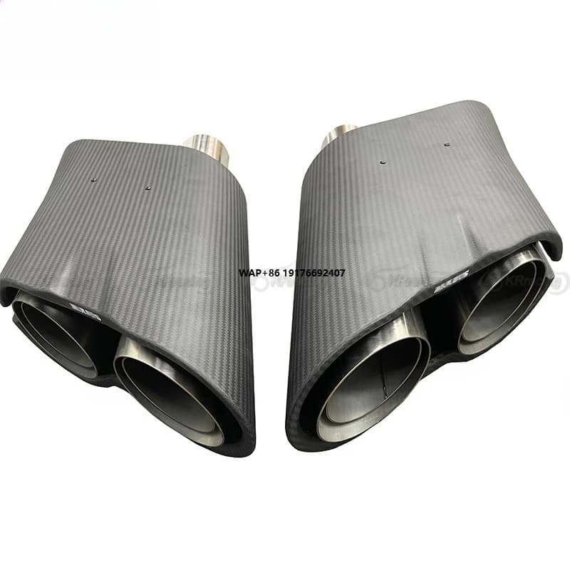 Upgrade Brabu Style Rocket B900 Dry Carbon Exhaust Tips for MercedesBenz G-Class W464 G500 G63 2018-2022