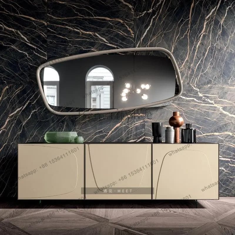 Factory Direct Sales Simple Modern Paint Dining Side Cabinet Nordic Entrance Cabinet Custom Designer Style High Sense