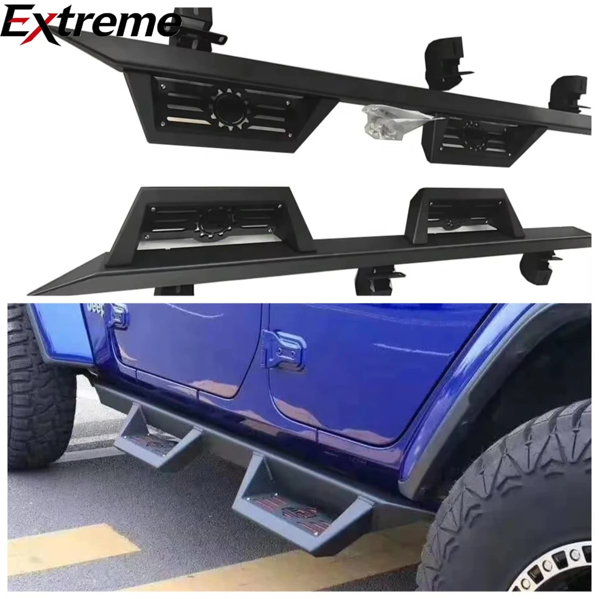 Auto Parts Accessories MS Side Steps Running Board/ Pedal 4 Door for jeep wrangler JL 2018+