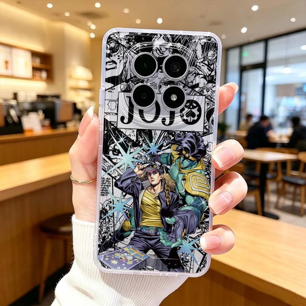 JOJO Cute Cover For Xiaomi POCO X7 X6 X5 F7 F6 F5 F4 M8 M6 C85 C71 Pro Protective Transparent Phone Case