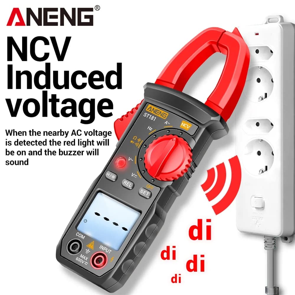 ANENG Clamp Meter Multimeter Digital Tester ST181+B19 AC Current Voltage Tester Ammeter Hz/Capacitance/NCV/Ohm Electrician Kit