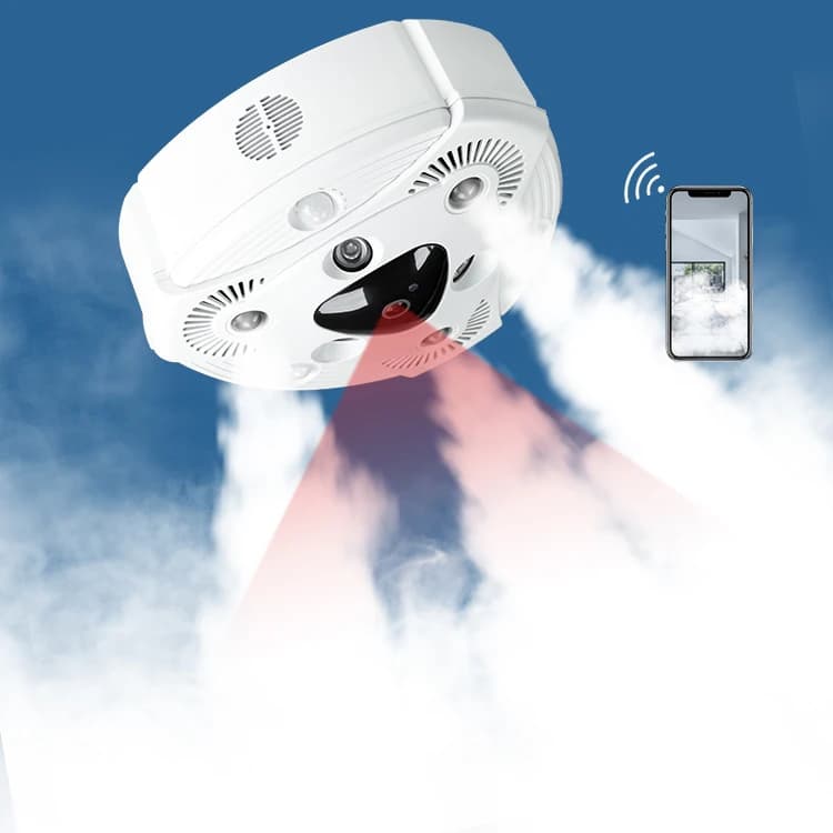 Retail Support Security Fog Alarm With Wireless Home Camera Home Security Intruder Alarm System Security Fog Machine PIR Sensor