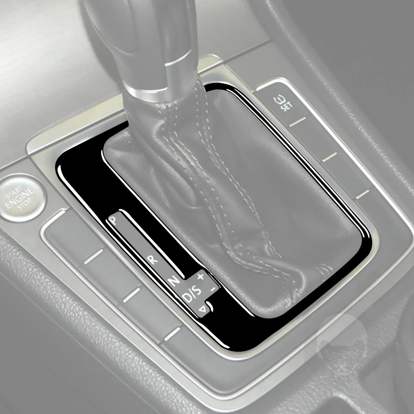 For Volkswagen Golf 7 GTI Mk7 2013 2014 2015 2016 2017 Dashboard Gear Shift Full Set Piano Black Sticker Car Interior Accessorie