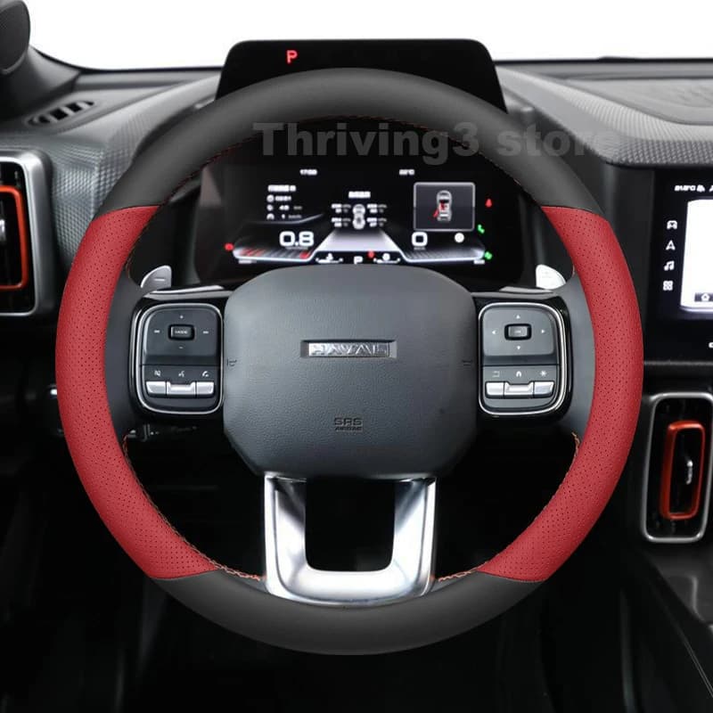 Leather Car Steering Wheel Cover For new Haval H7 H-Dog Hybrid 2025 2026 Non-slip Auto Steering Wheel Haval H7 2025 Accessories