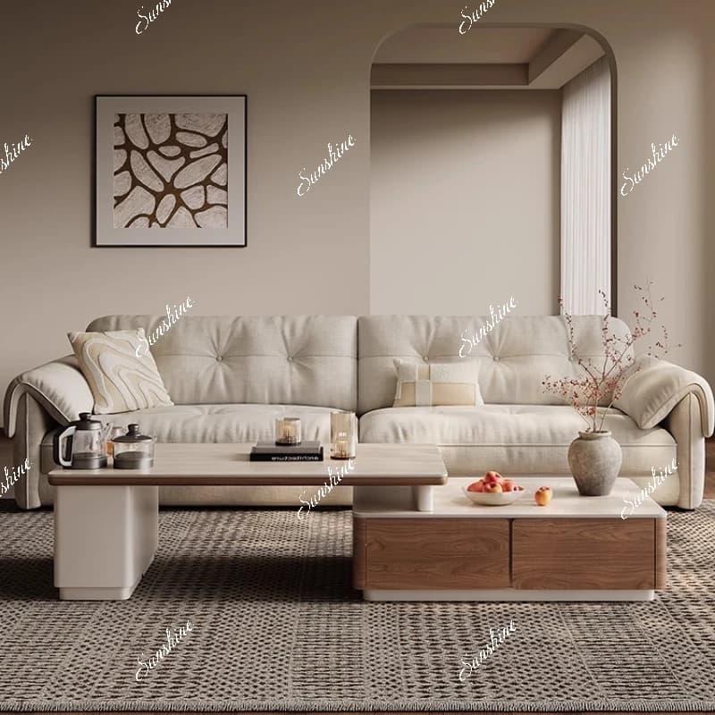 Living room coffee table household tea integrated modern simple kung fu light luxury telescopic slate