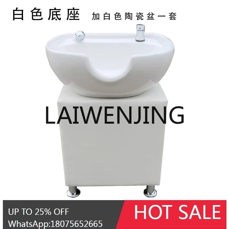Men's Barber Shop Shampoo Basin Sitting Shampoo Flushing Bed Sitting Pool Basin Ceramic