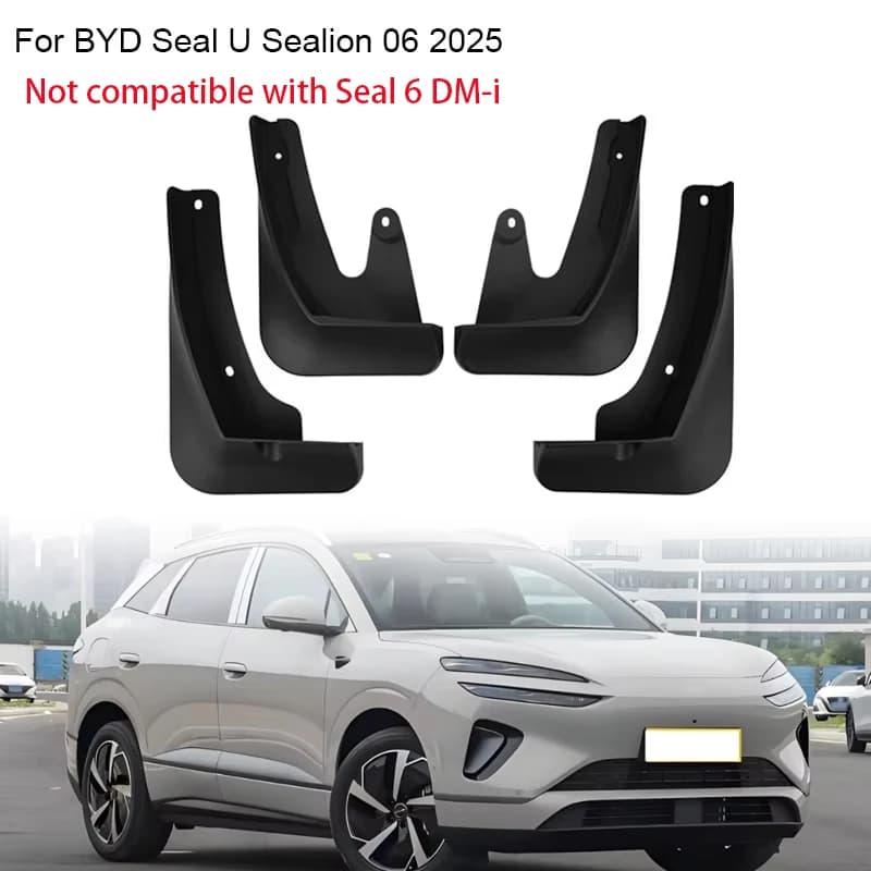 4pcs Mudguards For BYD Seal U EV Sealion 6 PHEV 2025 Mud Flaps Splash Guards Fender Dirt Protection Winter Sediment