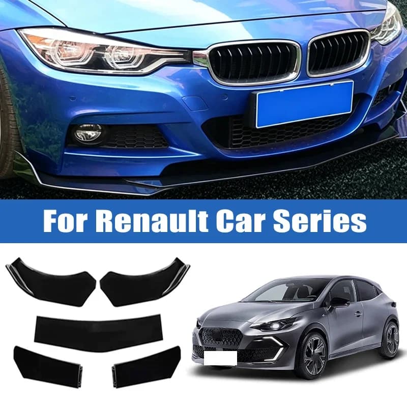 5Pcs Car Front Bumper Separator Bumper Lip Body Kit Duck Lip Separator For Renault Clio Megane Koleos Kadjar Captur Scenic
