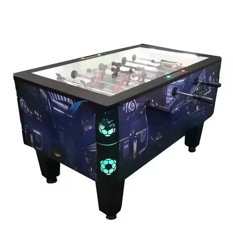 LED light LCD display coin table football table football machine