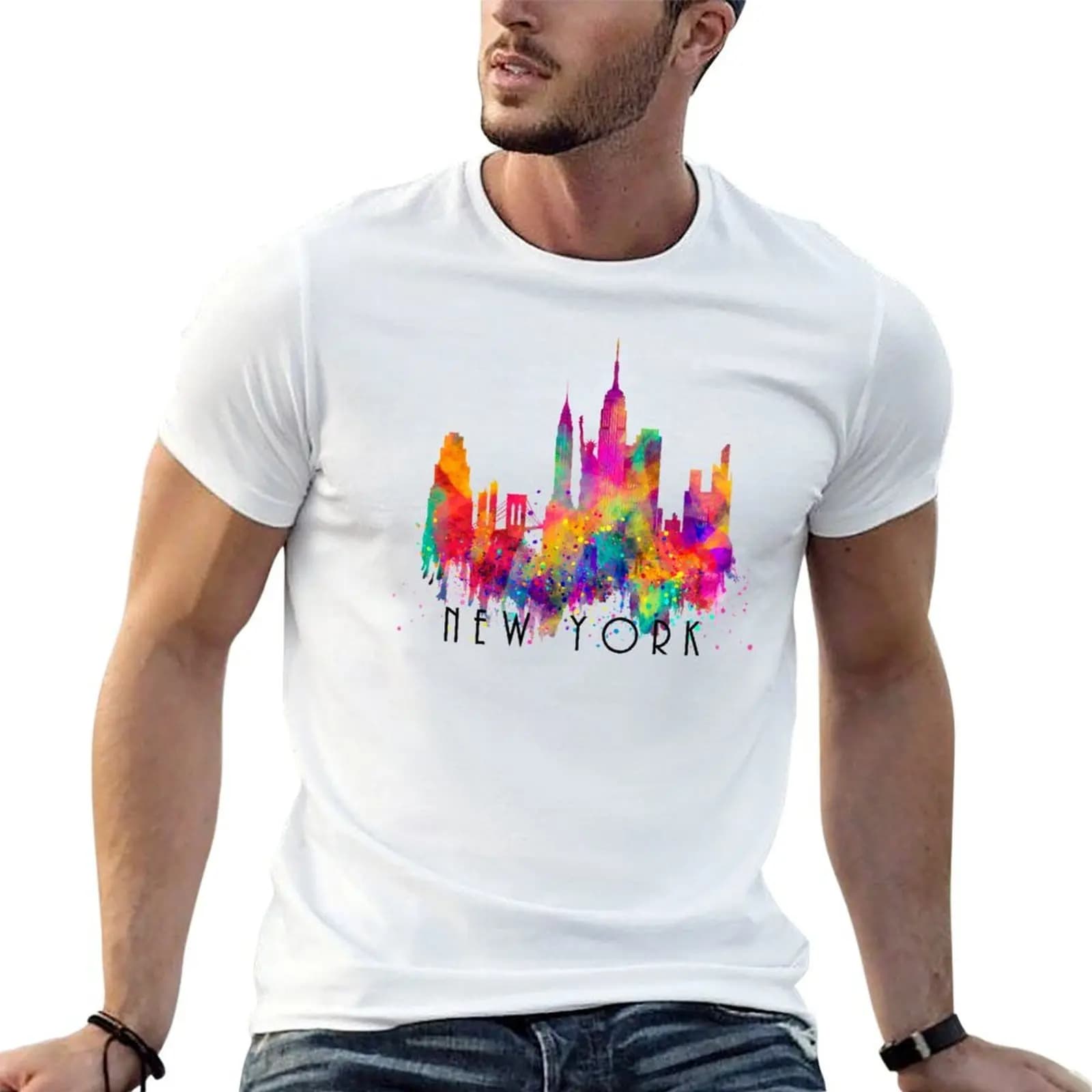 New York T-Shirt boys whites heavyweights Men's t shirts