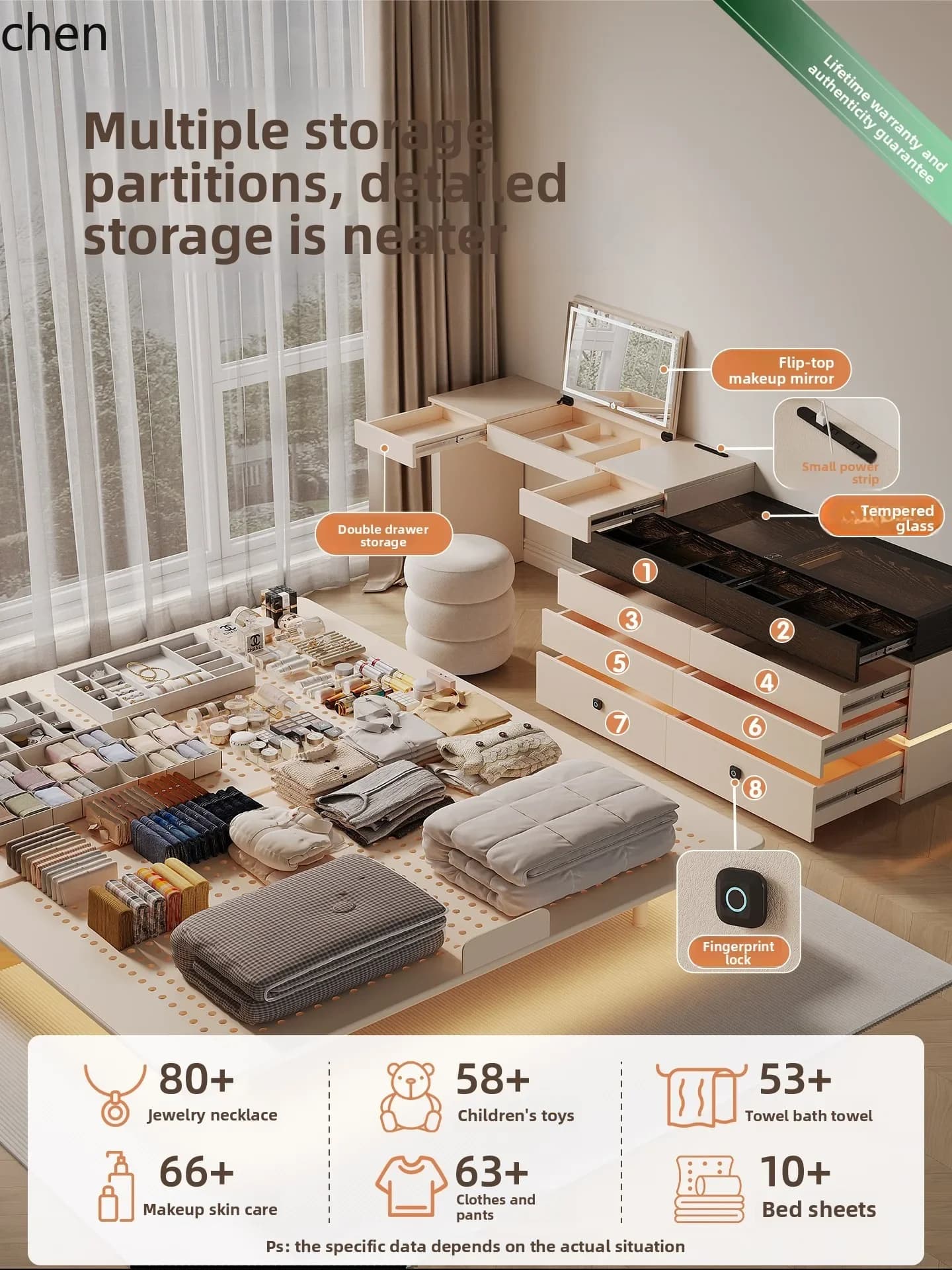 small apartment corner dresser desk bedroom single makeup rotating bedside table