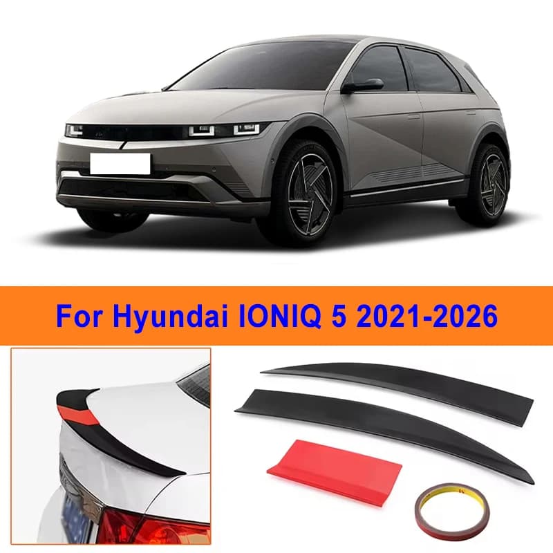 For Hyundai IONIQ 5 2021-2026 3-Section ABS Rear Trunk Spoiler 115-125cm Adjustable Sports Decor Top Wing Car Exterior Parts