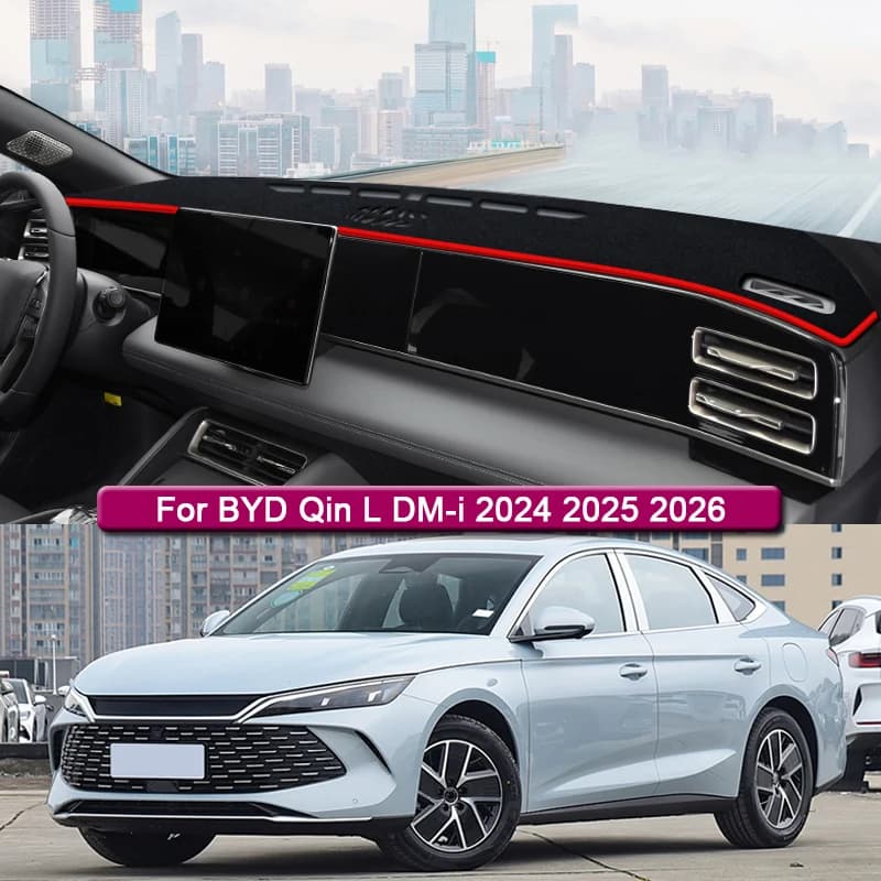 Car Styling For BYD Qin L DM-i 2024 2025 2026 Car Dashboard Protective Mat Shade Cushion Pad Rose Carpet Mat Cover Accessories