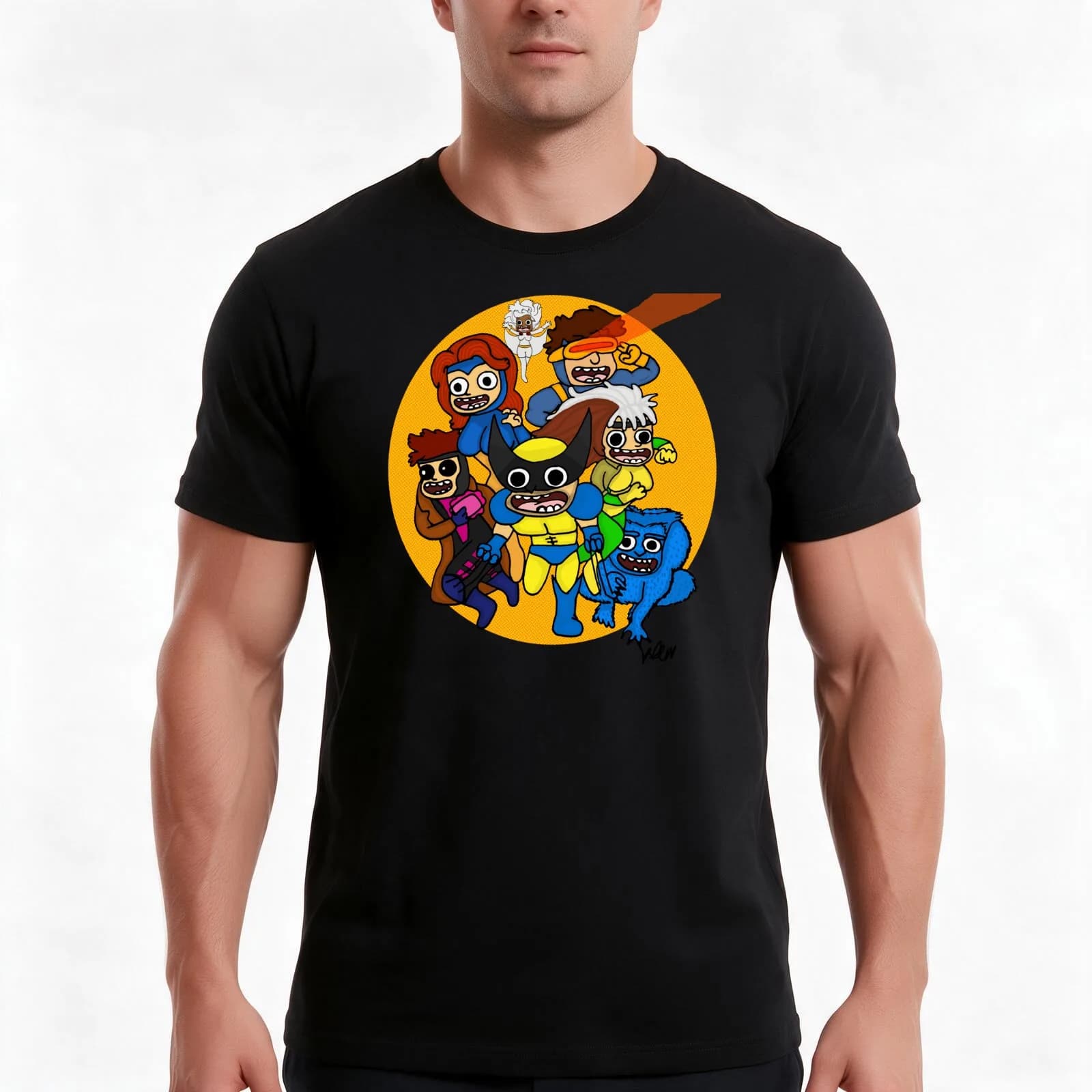 Xmen T-Shirt, Summer Casual Cotton Tee, Oversized Streetwear Tops, Vintage Graphic Print, Loose Fit Short Sleeve, 100% Cotton