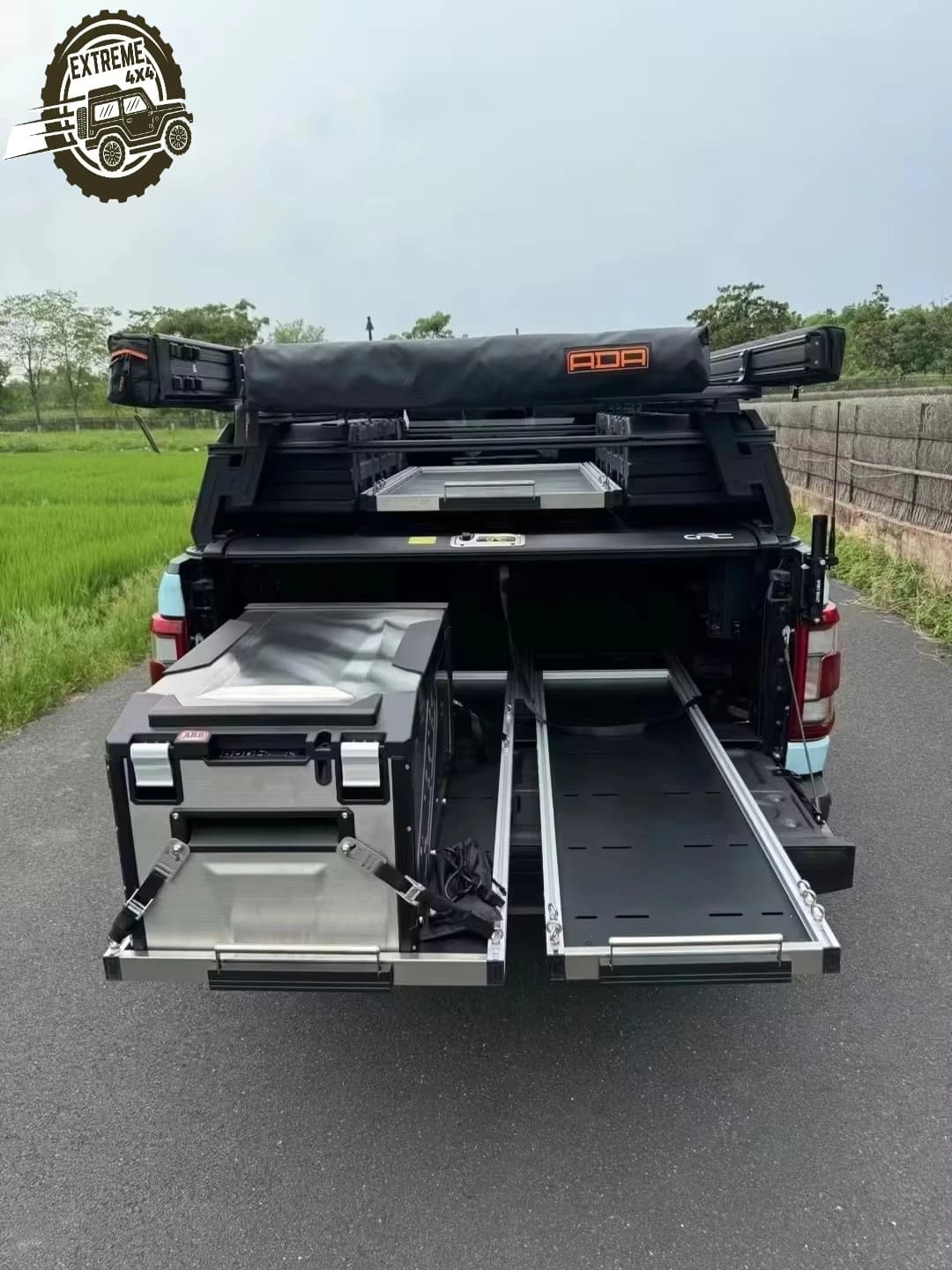 Wholesale Universal Overlanding Pickup Accessories Retractable Aluminum Truck Bed Slide Tray for Quick and Easy Loading