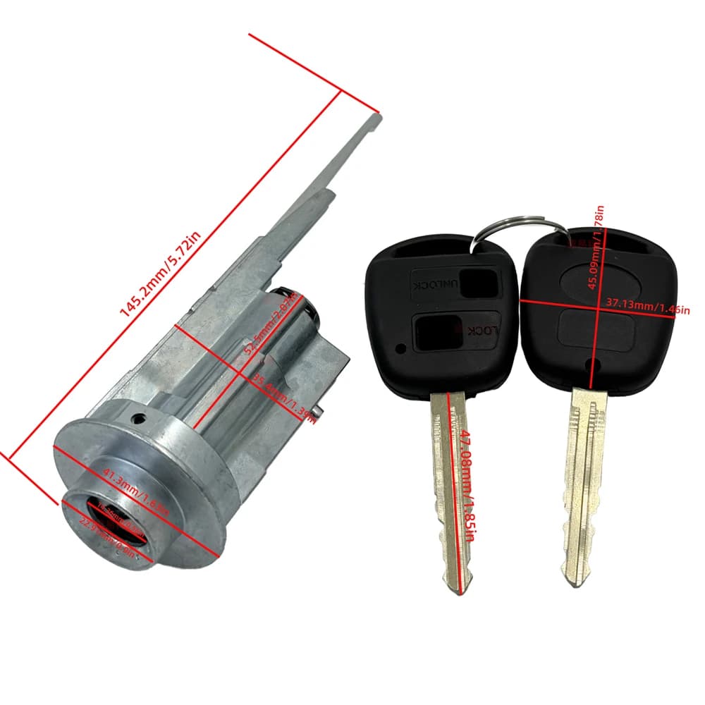 Ignition Lock Cylinder Switch for Sequoia 2001-2007 For Tundra 2003-2006 with 2 Keys Car Ignition Lock Cylinder Switch