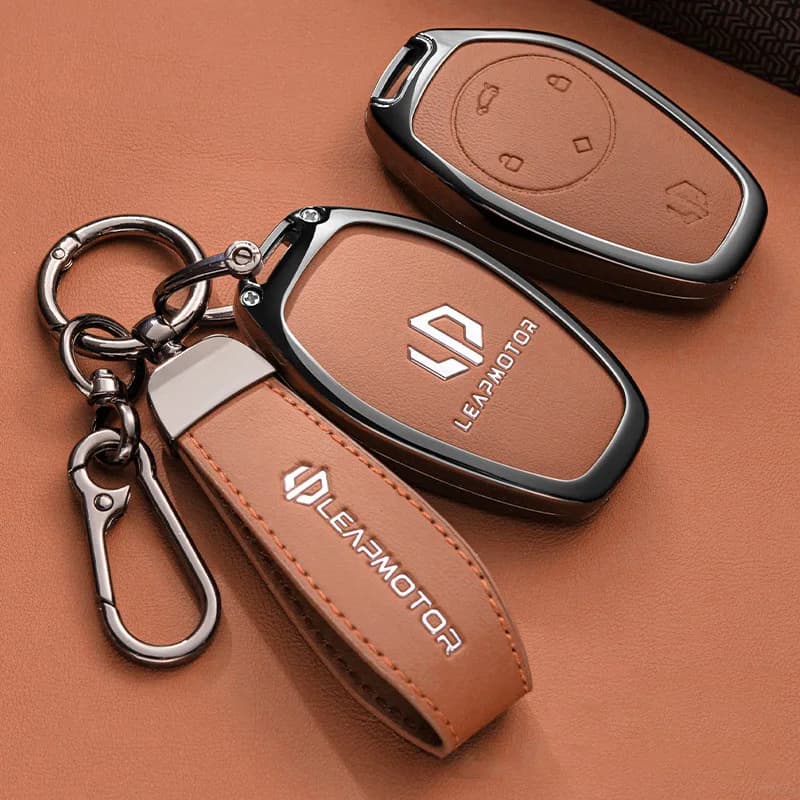Zinc Alloy Car Key Case Fob for Leapmotor T03 Accessories Leap Motor 2026 Keychain Remote Decoration Cover Shell Housing Ring