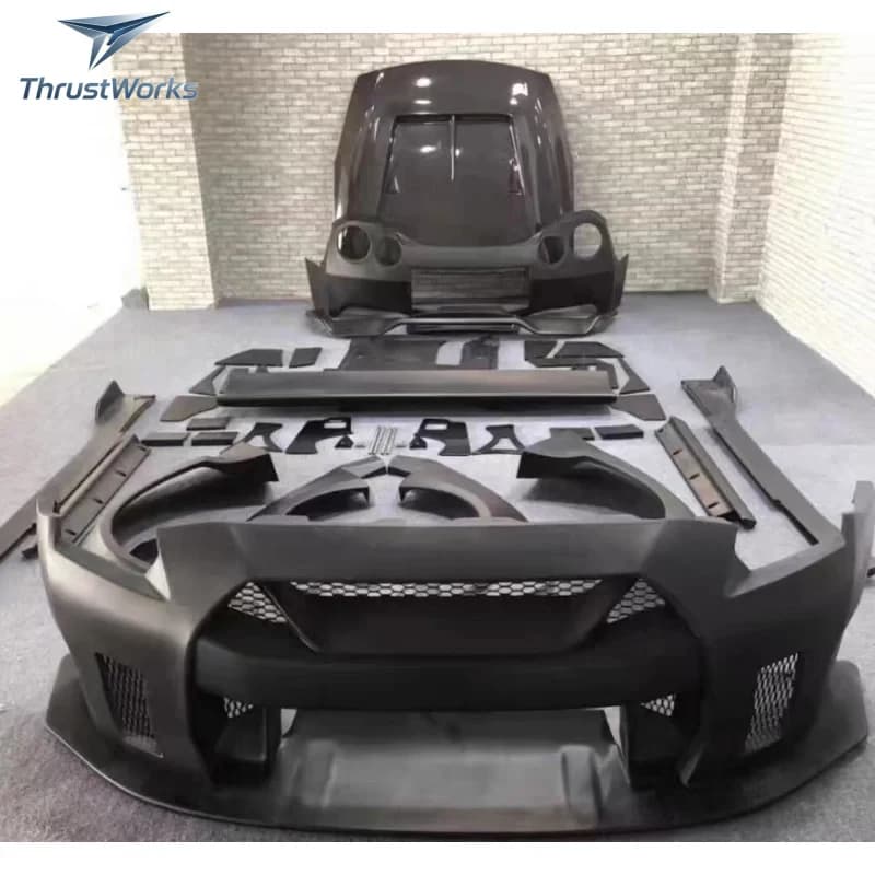 ThrustWorks Premium Accessories 08-18GTR R35 Upgr And Modification Semi-Carbon Fiber Kit Car Data Matc High Quality New