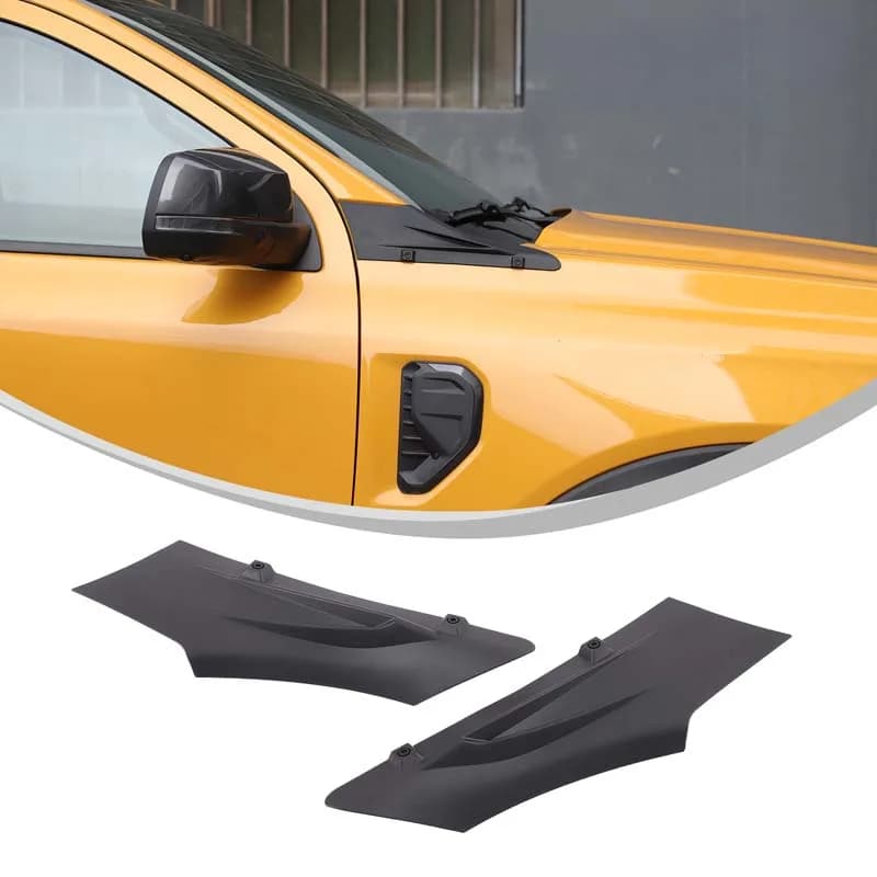 For Ford Ranger 2023-2025 Car Fender Upper Decorative Panel ABS Sub Black Automotive A-pillar Lower Modification Accessories
