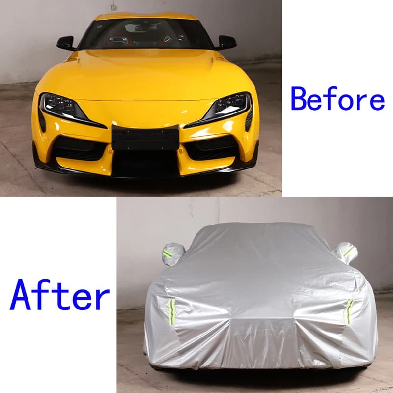 Car cover For TOYOTA Supra Full cover Waterproof sun protection cover with Reflective Strip Scratch resistant cars accessories