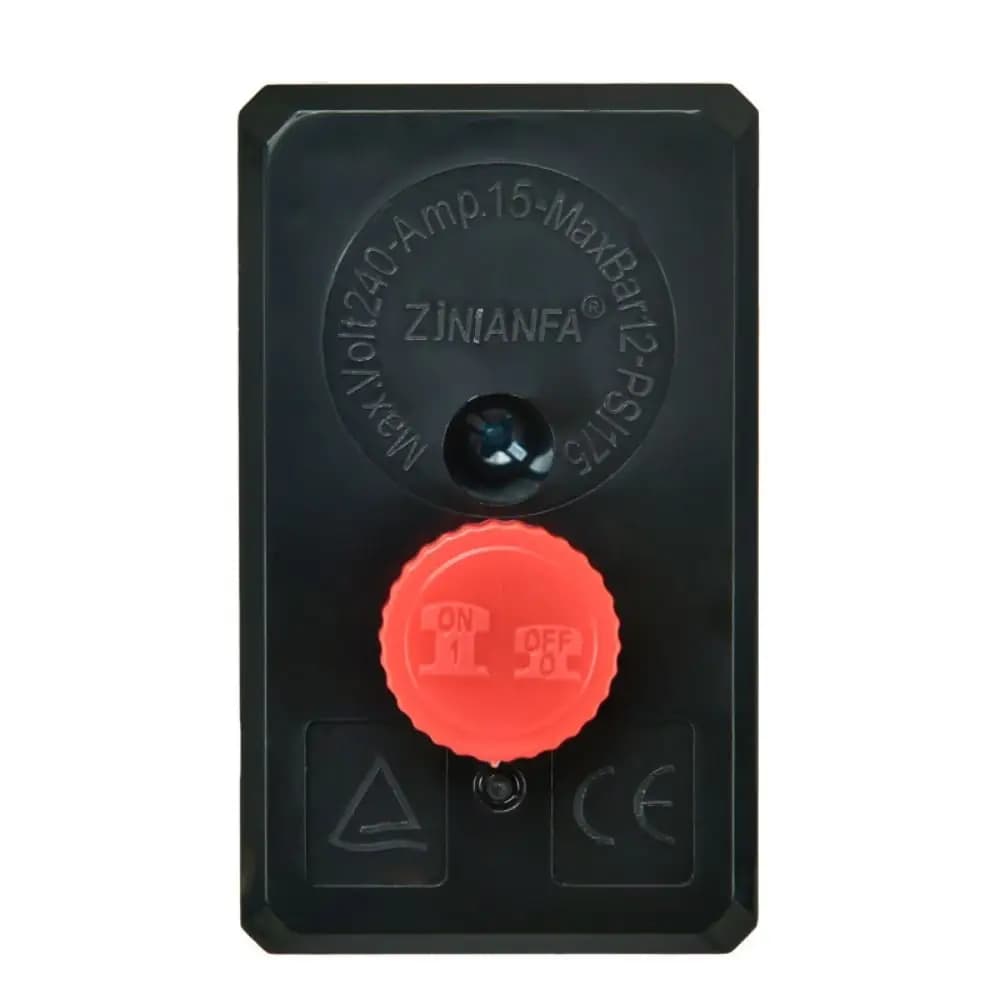 90-120PSI Air Compressor Pressure Valve Kit Dual Pressure Gauges Vertical Switch Air Compressor Bracket Red ON/OFF Switch Knob
