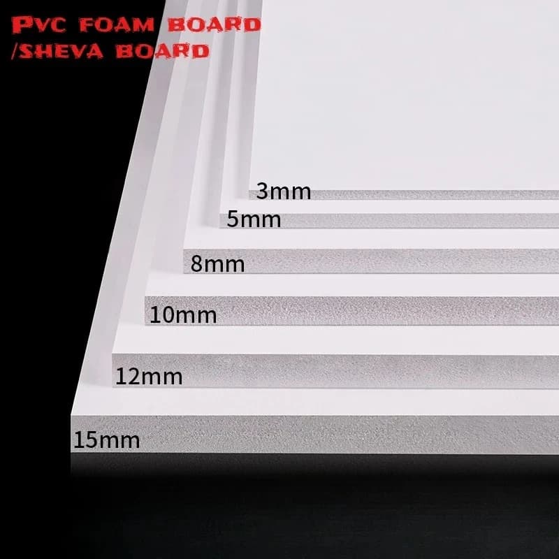 White High Density PVC Foam Board Chevron Panel For Architectural Sand Table Model & DIY Handmade Crafts Thickness 3/5/8/10mm