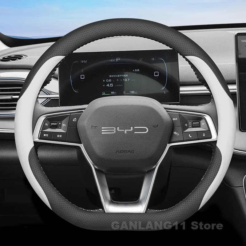 Leather Car Steering Wheel Cover For BYD Destroyer 05 King DM i 2023-2025 Covers For Covers Auto interior BYD King Accessories