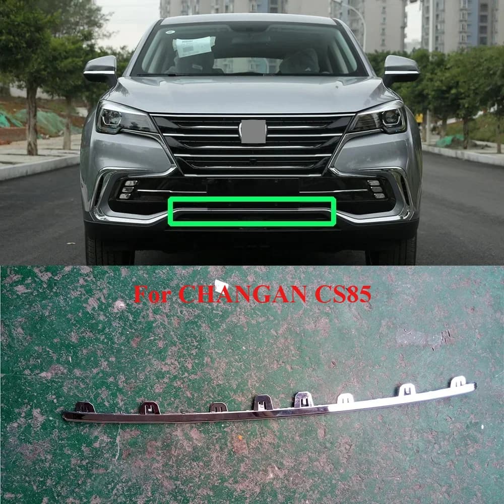 Original Front Bumper Trim Front Grille Silver Strip for CHANGAN CS85 2019-2021 Models