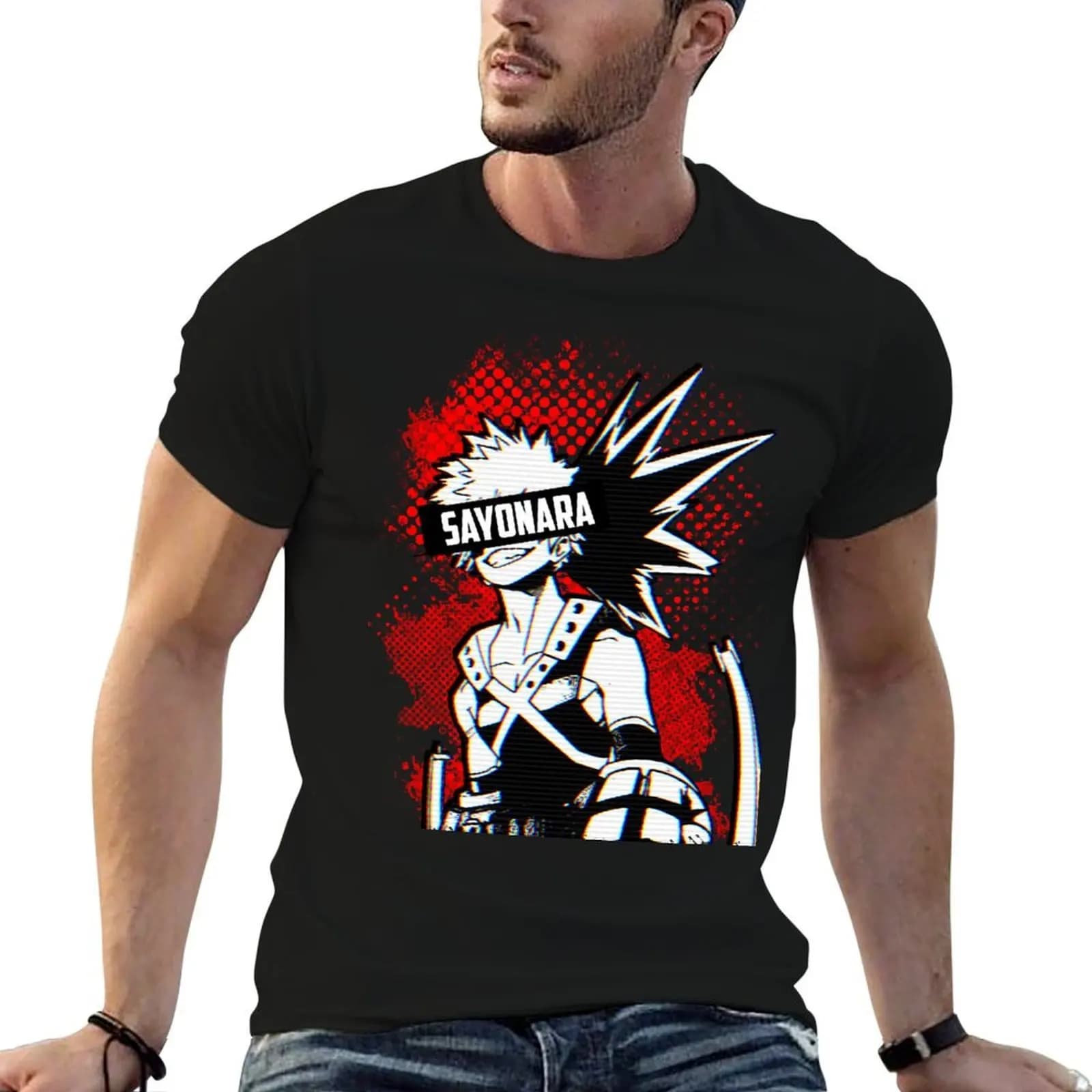 bakugo sayonara T-Shirt essential t shirt oversizeds mens designer t shirt
