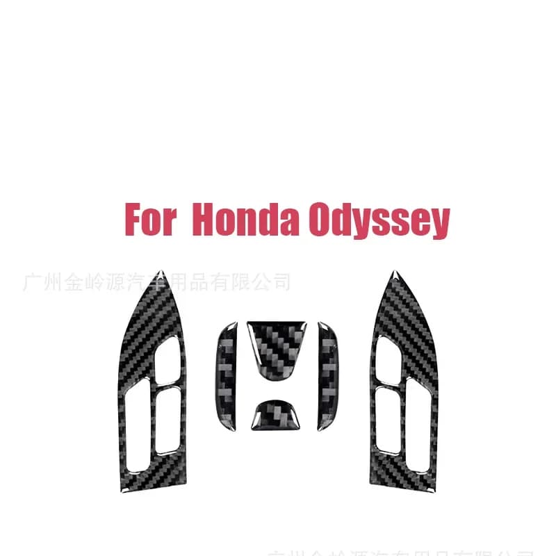 For 05-10 Honda Odyssey Car Interior Modification Carbon Fiber Steering Wheel Decorative Sticker