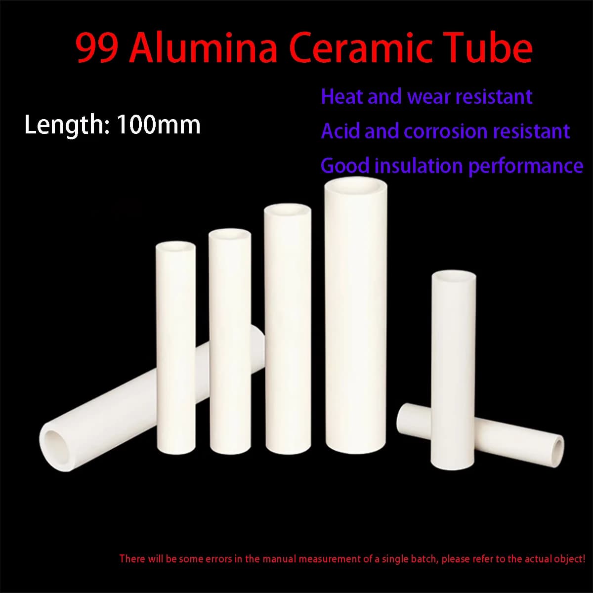 99 Alumina Ceramic Tube Insulated Hollow Tube, High Temperature And Corrosion Resistant Protective Tube